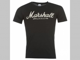 Marshall, čierne pánske tričko 100%bavlna